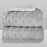 cobertor bebe plush com sherpa hearts cinza