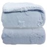 cobertor bebe plush sherpa relevo urso azul