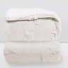 cobertor bebe plush sherpa relevo urso branco