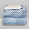 cobertor bebe plush sherpa dots azul