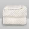 cobertor bebe plush sherpa dots branco