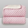 cobertor bebe plush sherpa dots rosa