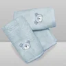 kit 3 paninhos de boca urso azul laco bebe