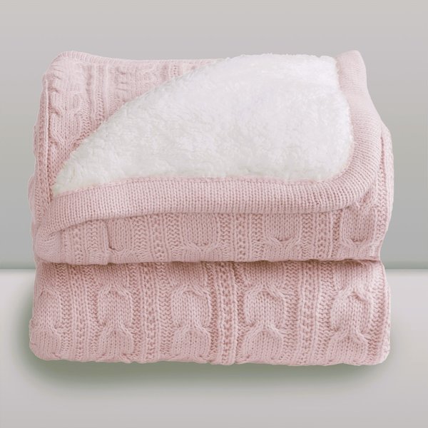 cobertor bebe fio trico branco