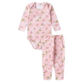 conjunto body e calca pink i