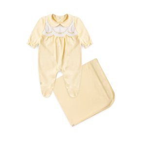 saida maternida anjos baby algodao pima amarela