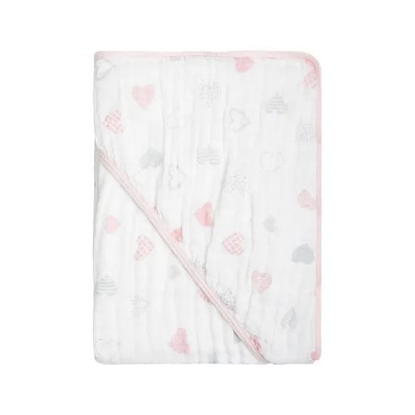 toalha banho soft capuz estampadao rosa i