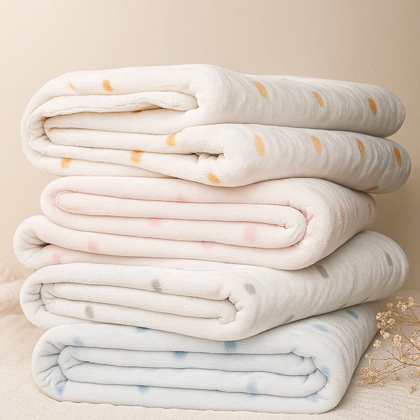 06 manta de bebe micropolar poa vovo coruja