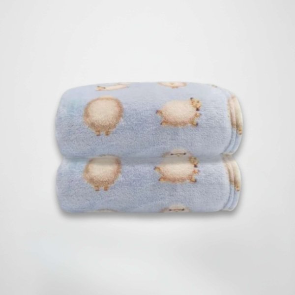 cobertor bebe luxo ovelha azul