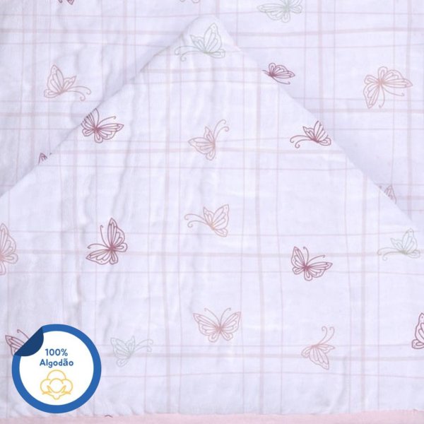 toalhao de banho soft premium alegria borboletas i